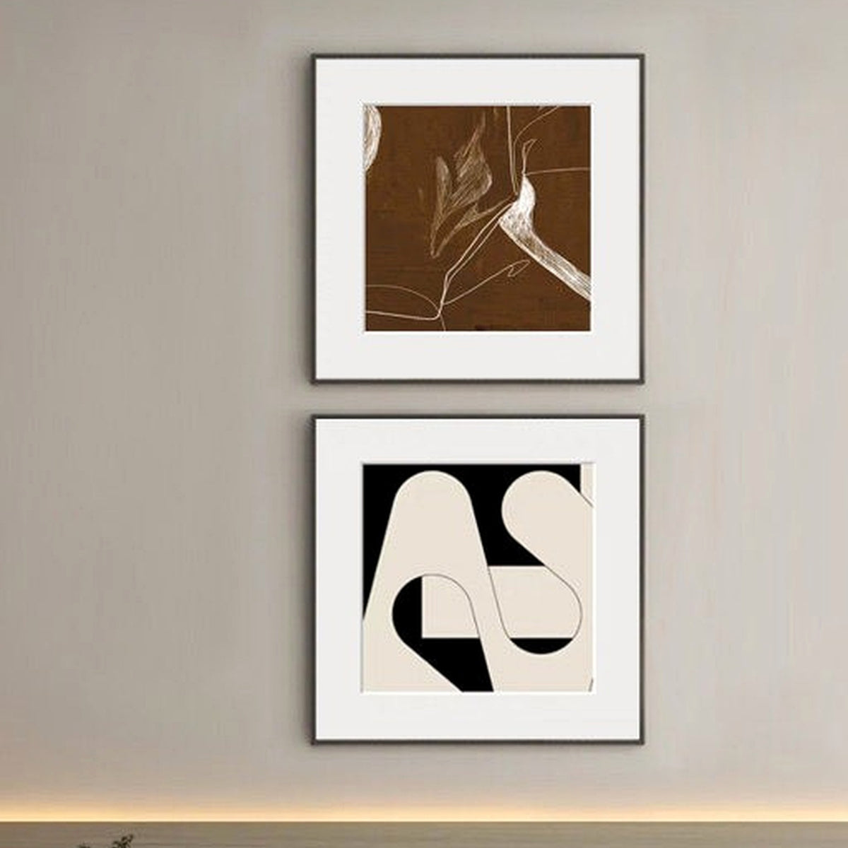 Minimalist Linear Composition Wall Art — close-up view