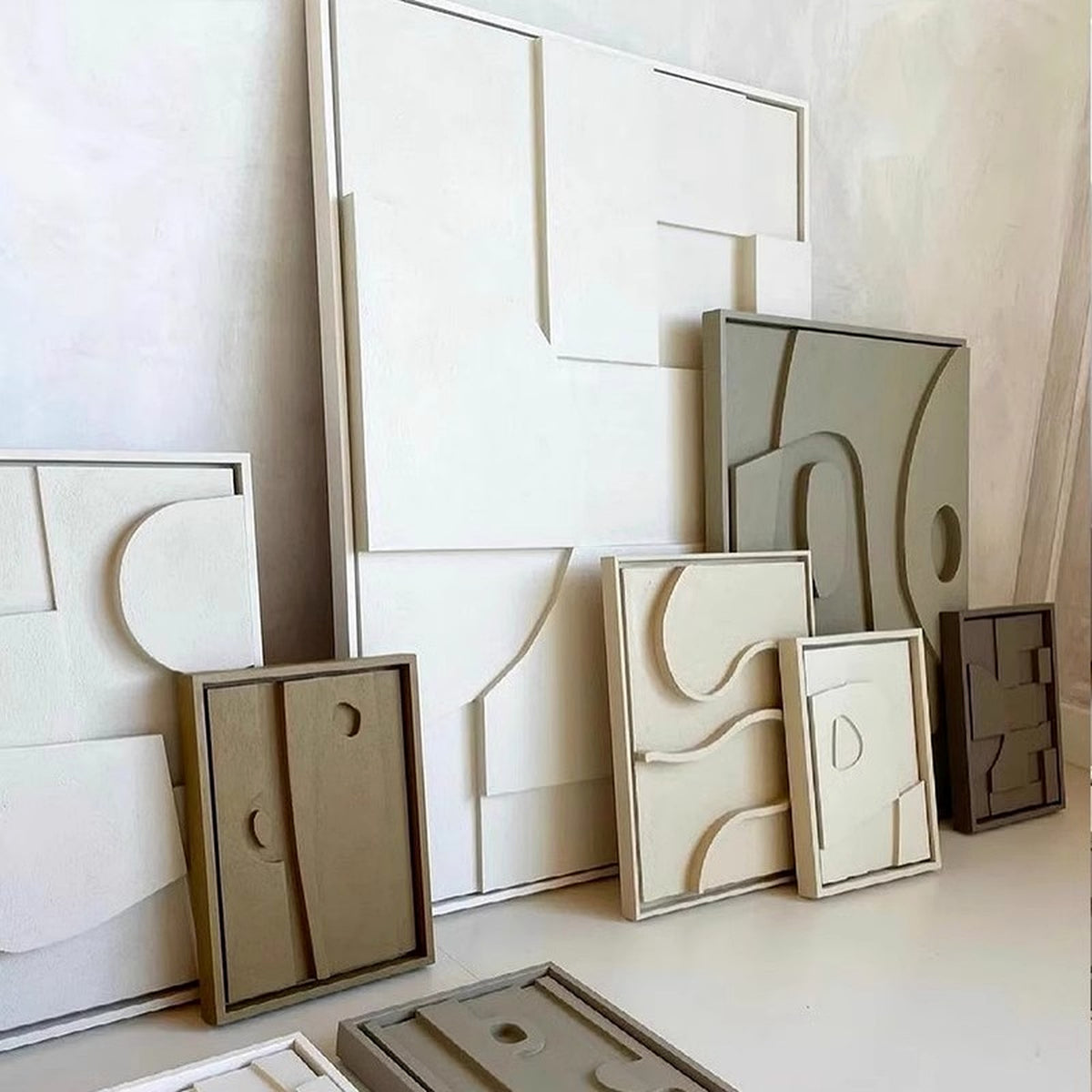 Sandstone Texture Geometric Wall Art Set