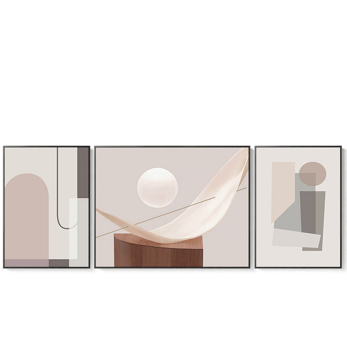 Curated Morandi Geometric Wall Art Set — main view