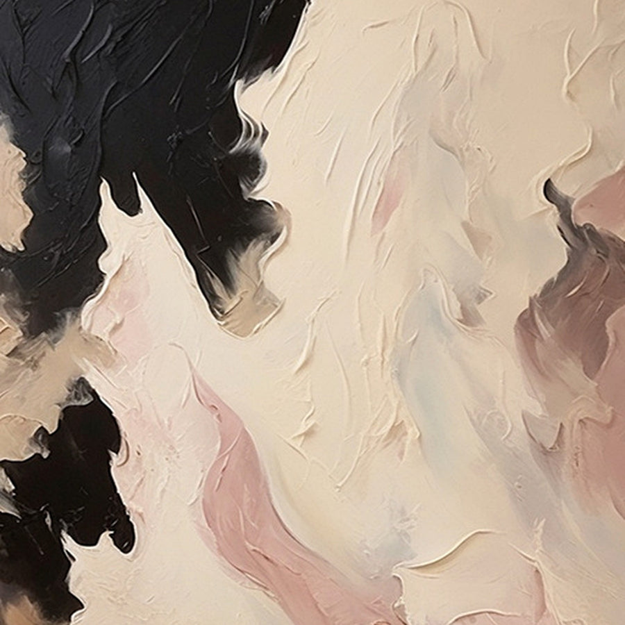 Warm Minimalist Abstract Statement Art — close-up view