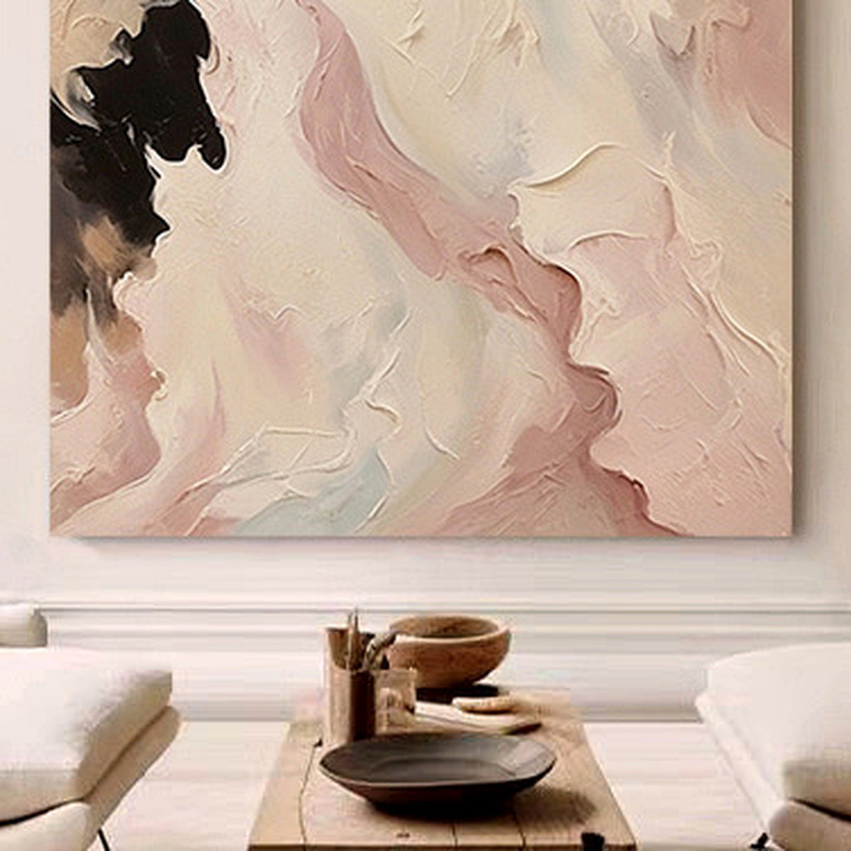 Warm Minimalist Abstract Statement Art