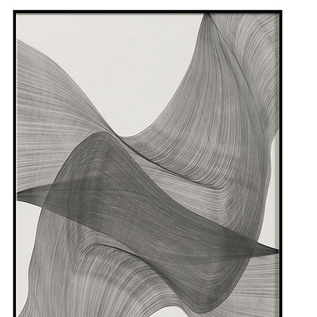 Industrial Black & White Abstract Wall Art — close-up view