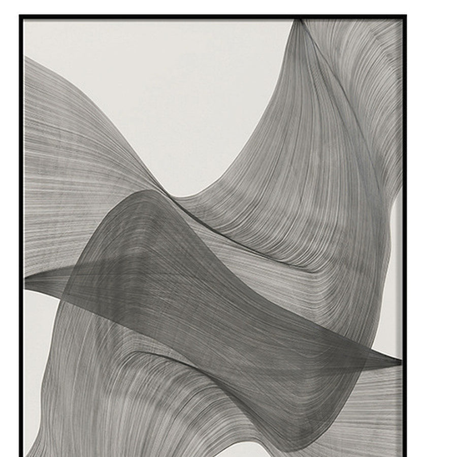Industrial Black & White Abstract Wall Art — close-up view