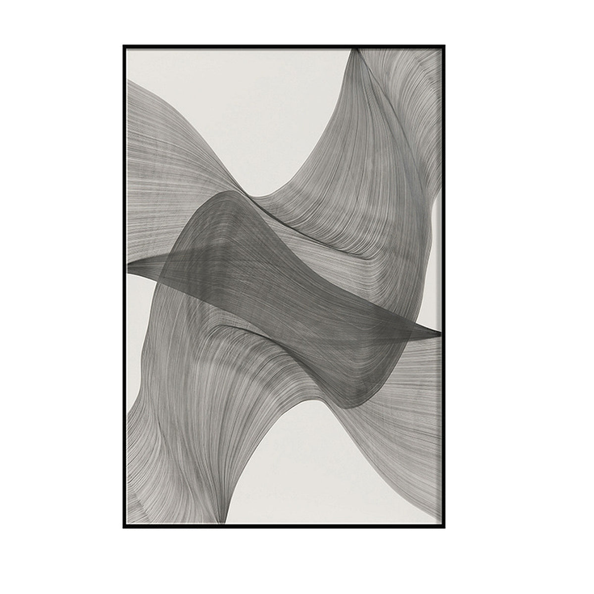 Industrial Black & White Abstract Wall Art — main view