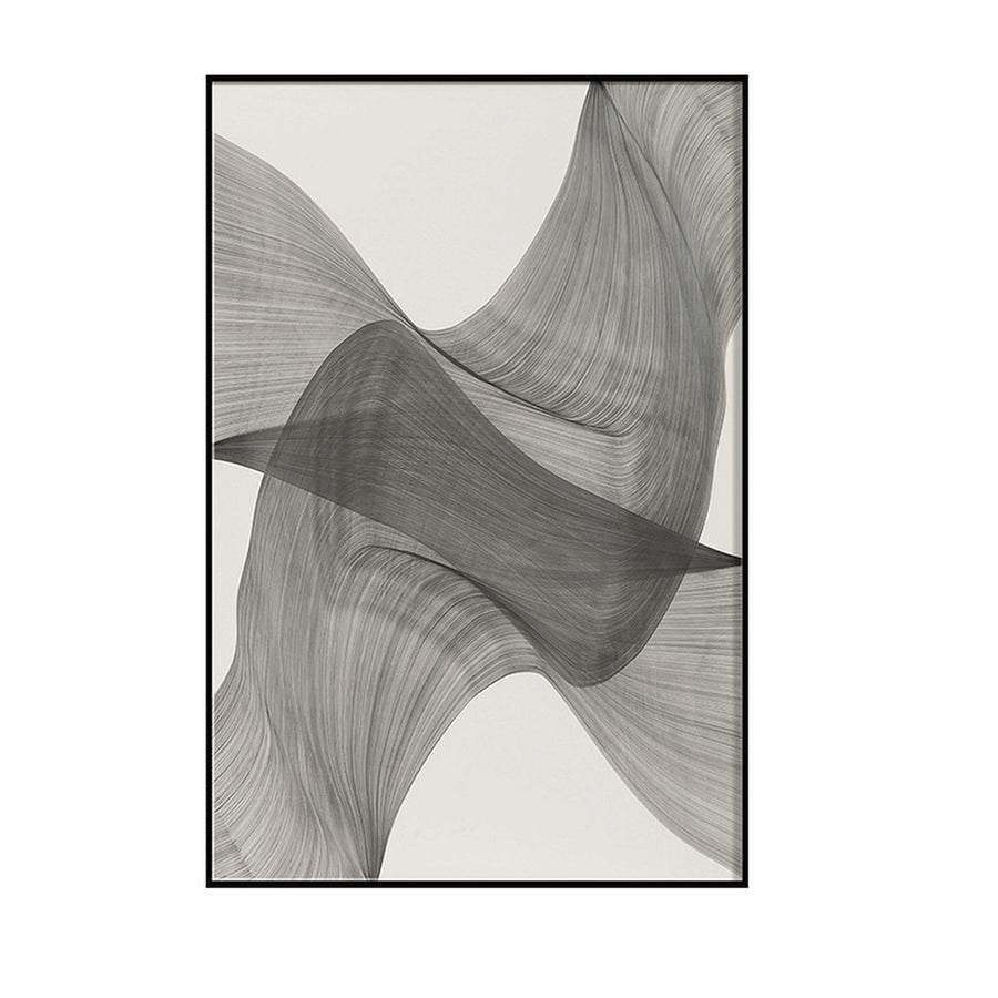 Industrial Black & White Abstract Wall Art — main view
