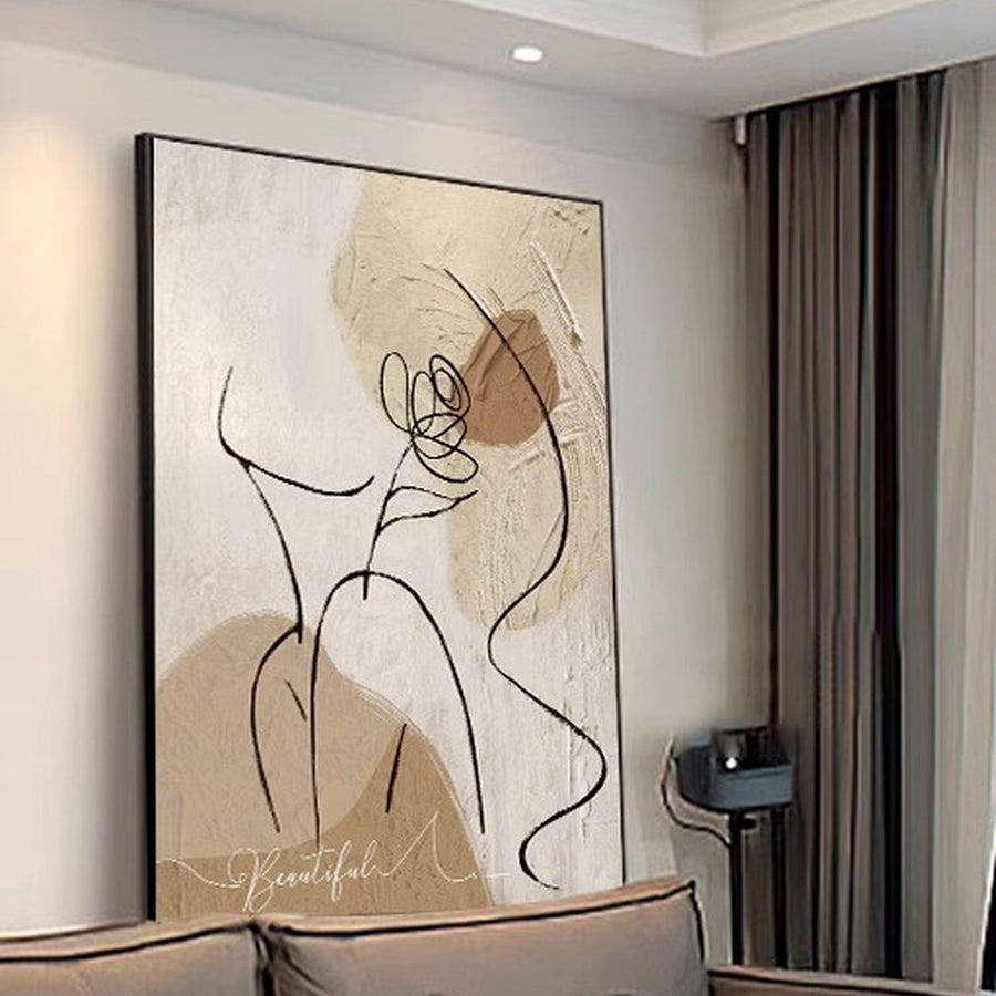 Abstract Figure Statement Wall Art — close-up view
